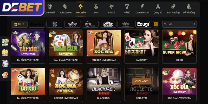 Đôi nét sơ lược về sảnh game casino Debet